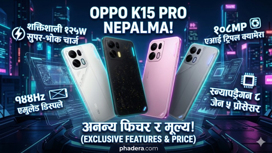 Oppo K15 Pro Price in Nepal and Specifications 2026 Edition