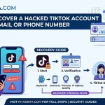 A visual step-by-step recovery guide flowchart for TikTok accounts without email or phone number ownership verification process.