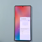 Samsung Phone showing the One-handed mode configuration screen with the active UI scaled down into a smaller, reachable window on the bottom right corner.