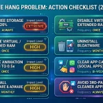 Smartphone Hang Problem action checklist for fast performance